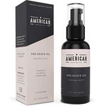 American Shaving Co Original Scent: American Shaving Pre Shave Oil For Men (2Oz) - Original Masculine Scent - 100% Natural Handcrafted Blend W/Argan & Jojoba - Best Men'S Shaving Oil For Effortless