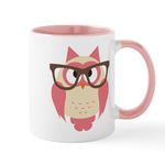 CafePress Owl with Glasses Mugs 11 oz (325 ml) Ceramic Coffee Mug