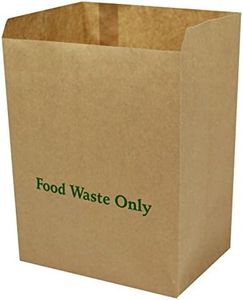 8 Litre x 50 Paper Compostable Bags Kitchen Caddy Liners - Food Waste Bin Liners - EcoSack 8L Biodegradable Bags with Composting Guide