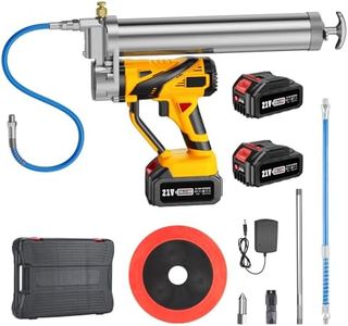 TaskStar Akku Fettpresse, 2024 Innovatives, Leistungsstarkes Elektrische Fettpresse, 12000 PSI Akku-Fettpresse mit 2 * 4000 mAh Akkus und Ladegerät, Abzug mit Variabler Geschwindigkeit