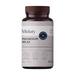 Miduty Palak Notes Magnesium Relax Supplement Tablets - Best Magnesium Bis glycinate For Men and Women- Magnesium Oxide Vitamin B6 B5 - Leg cramps - Muscle Cramp-Migraine -Good Sleep-60 Capsules