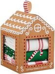 Mud Pie Christmas House Towel Set, Mint, 26" x 16 1/2"