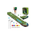 TERRAMUS Upgraded Golf Putting Mat for Kids, 7.8 Ft Putting Green with LED Light up Holes, Glowing Balls, 2 Clubs, Toy Golf Game Set, Golfing Mats Indoor Outdoor, Sport Golf Gift for Kids Teens Family