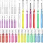 100 Pieces Interdental Brush, Braces Dental Brush Soft Dental Floss Brush Tooth Flossing Head Dental Hygiene Toothpick Cleaning Tooth Tool (7 Colors)