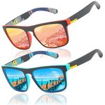 LEDING&BEST Sunglasses Polarised for Men Women Cool Fishing Driving Hiking Ultralight Unisex Classic Vintage Style Ultralight Shades Trave sun glasses UV Protection