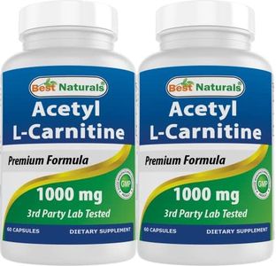 Best Naturals Acetyl L-Carnitine 1000 mg 60 Capsules (60 Count (Pack of 2))