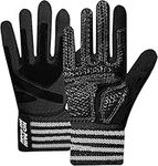 Weight Lifting Gloves Full Finger Protection Work Out Gym Gloves Men Women with Wrist Wraps Support, Anti-Slip Grip Touchscreen Gloves for Exercise Weightlifting Rowing Biking Training(Black, L)