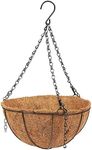 Juvale 10 Inch Hanging Plants Basket for Outdoor with Coco Coir Liner, Metal Hanger for Flower Garden Patio Decoration