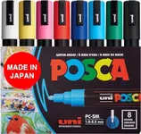 8 Posca Paint Markers, 5M Medium Ma