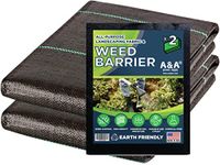 A&A Ground Cover 4oz - Weed Barrier - Landscape Fabric Durable & Heavy Duty - Weed Block Gardening Mat, Easy Setup & Superior Weed Control (2-Pack 4ft x 10ft)