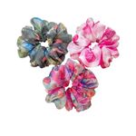 MAD COLLECTIONS Organza Scrunchies | Premium Printed Organza Scrunchies for Women | Rubber Band | Best Gift for Friends and family | Pack of 3