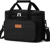 Lunch Bags, Men Lunch Bag for Work, Insulated Lunch Bags, Large Lunch Cooler Bag Adult Lunch Box (15L Black)