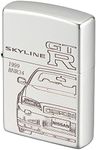 Zippo GT-R BNR34 Silver Skyline Lighter, Double Sided Etched