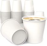 Sheriffdrink 50 Pack 4 oz Paper Cups, Bathroom Cups, Small Mouthwash Cups, White Paper Cups, Hot/Cold Drinking Cups, Mini Paper Cups for Home, School and Office