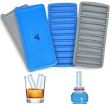 HANMAR® Ice Cube Tray (Pack of 2) - Vibrant Colors - Perfect for Any Bottles & Glass - Ice Cube Tray with lid - Silicone Ice Cube Tray - Long Ice Cube Tray for Bottles - Water Bottle Ice Cube Tray