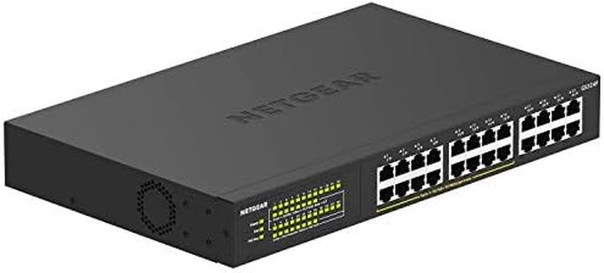 NETGEAR 24-Port Gigabit Ethernet Unmanaged PoE+ Switch (GS324P) - with 16 x PoE+ @ 190W, Desktop or Rackmount