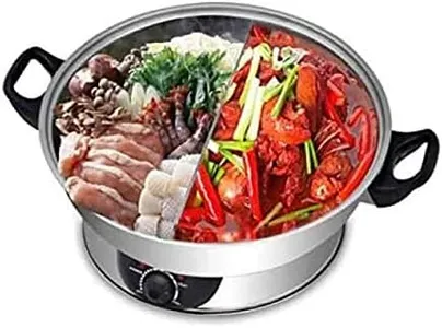 Electric Hotpot by Galaxy Tiger SET-500N Stainless Steel Shabu Shabu Steamboat Hot Pot with Divider 1600W Perfect for Family Gatherings, Parties and Events …