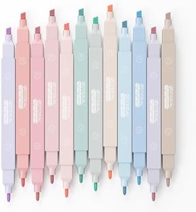 GKDARED Aesthetic Pastel Highlighters Set – Dual Tip No-Bleed Bible Highlighters, 12-Pack Cute Soft Color Pens for Journaling, School, Office And Study Supplies - (Set of 12 Markers)