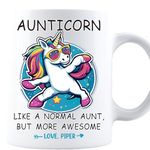 Perfectostore Unicorn Aunt Gift Mug – Best Aunticorn Ever Gifts from Niece or Nephew – Birthday or Mothers Day Gift Idea for Aunts, Mother, Grandma 11oZ Perfectostore Gift Mug (Aunt)