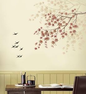 Japanese Maple Branch Wall Stencil – Large Stencils for Painting Walls – Try Stencils Instead of Wallpaper – Modern Stencils for Wall Painting – Stencil Designs for DIY Home Décor