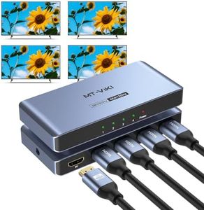 MT-VIKI 2.0 HDMI Splitter, 4K@60Hz HDMI Duplicator/Distributor HDR Support EDID HDCP 2.2 RGB 4:4:4 18Gbps-Adapter Included (8K 1 in 4 Out)