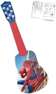 Lexibook, Spider-Man, My First Guitar for Children, 6 Nylon Strings, 21" Long, Guide Included, Blue/red, K200SP