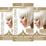 Platinum Blonde Hair Dye with added Plex Hair Care Conditioner, Permanent Hair Colour with Natural Platinum Hair Toner for Blonde Hair, Vegan Hair Dye, Cruelty-Free - Smart Beauty (Pack of 3)
