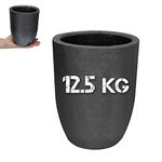 12.5 Kg Foundry Silicon Carbide Clay Graphite Crucible Cup Furnace Torch Melting Casting Refining Gold Silver Copper Brass Aluminum, Withstand 1800 ℃ / 3272℉ (12.5 Kg, Pack of 1)