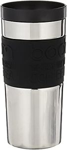 Bodum - 11093-01 - Travel Mug - Mug de Voyage isotherme - Double Paroi Inox - Couvercle à vis - 0.35 L - Noir
