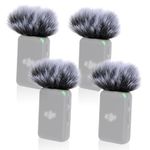 YOUSHARES Mic Wind Muff for DJI Mic - 4 Packs DJI Mic Windscreen, Mic Windshield Furry Cover Compatible with DJI Wireless Lavalier Microphone for Record Interview