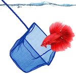 SunGrow Betta Fish Net, Secure Delicate Fin, 5x4 Inches with 11 Inches Handle, Extra Soft Nylon Net, Easy Routine Aquarium Tank Maintenance, Fish Tank Supplies