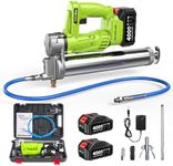 TaskStar Grease Gun: Electric Battery Powered Grease Gun with 2 * 4.0Ah Batteries and Charger, Quick-Release Coupler, 10000 PSI Max Pressure, for Farmers, Mechanics, and Equipment Owners