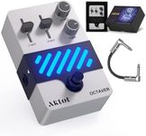 AKLOT Octave Electric Guitar Pedal: Fast Tracking & Dynamic Response, +1/-1 Octave & Level Controls, Mini Guitar Effects Pedal True Bypass, NEON SubShift