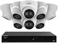 Lorex Fusion 4K Security Camera System w/ 3TB NVR - 16 Channel PoE Wired Home Security System w/ 8 Metal Dome Cameras - Color Night Vision, Audio Recording, Long-Range IR, Weatherproof Surveillance