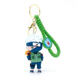 Daiyamondo Premium Keychain Unlock Your Anime Passion 3D Rubber Keychain Extravaganza with Elegant Long Ribbons Perfect for Bag Charm, Car & Bike Gifting & Anti-Rust (Kakashi New)