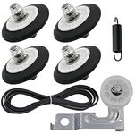 Dryer Repair Kit Compatible with LG Kenmore Dryer Include 4581EL2002C Dryer Drum Roller Assembly 4400EL2001A Dryer Belt 4561EL3002A Dryer Motor Idler Pulley&Spring, Replace 4581EL3001A 4581EL3001C