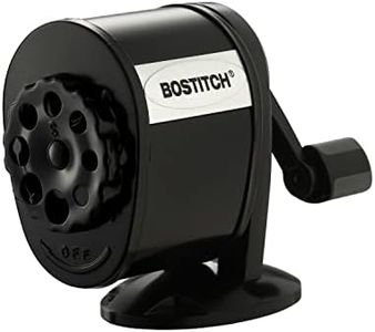 Bostitch Metal Antimicrobial Manual Pencil Sharpener, Black (MPS1-BLK)