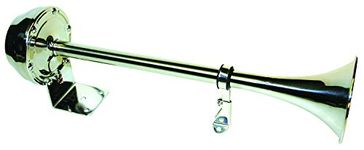 FIAMM Airtone Stainless Steel Electric Horns - Horn Single Trumpet - Single Dimensions: 16-3/4" x 3-1/2" x 4-3/4" (75540-23)