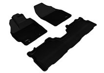 3D MAXpider Complete Set Custom Fit All-Weather Floor Mat for Select Toyota Prius v Models - Kagu Rubber (Black)