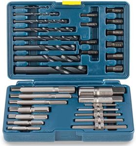Thinkpro Bolt Extractor Kit,37 PCS Screw Extractor Set,Drill Bit with Drilling Guides,Broken,Easy Out Bolt Remover for Removing Stripped,Damaged,Rusted, Rounded-Off Bolts, Nuts & Screws (37PC)
