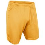 CHAMPRO Boys' Vision Athletic Gym Shorts, Gold, Large