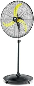 FUGOO 30'' Oscillating Pedestal Fan With Brushless DC Motor, Large Air Flow range From 3200CFM to 8800CFM, 4-Speed Heavy Duty Industrial Floor Fans for Factory, Commercial, Garage, Warehouse,Shop
