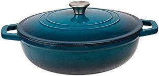 Lexi Home Enameled 5 Qt. Cast Iron Dutch Oven Braiser - Blue