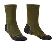 Bridgedale 100% Waterproof Storm Sock Heavy Weight Olive Boot Sock XL Dense Merino Terry Cushioning Breathable Walking Running Biking Outdoor Activities Increased Insulation