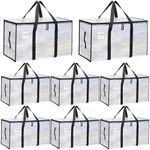 8-Pack Clear Storage Bags for Cloth