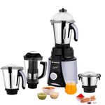 Wonderchef Galaxy Mixer Grinder 1000 W 100% Copper Motor, 4 Stainless Steel Jars, Black & Grey, 5 Years Warranty