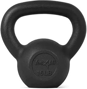 Yes4All Cast Iron Kettlebell/Adjustable Kettlebell, Available Kettlebells for 4KG/10LB, 6KG/15LB, 8KG/20LB, 16KG/35LB, 18KG/40LB, 20KG/45LB