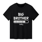 Sanqidu Baby Boy Promoted to Big Brother T Shirts Tops Toddler Going to be a Big Brother Tees Clothes Summer Outfit Announcement Gift (Big Brother Loading-Black, 5-6 Years)