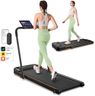 UREVO Smart 2-in-1 Folding Treadmill, Compact Walking Pad with Safety Handle, Plug and Play, Dual LED Display, Workout APP, Walking or Running for Home Office, Remote Included
