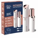Hewan facial epilator hair removal machine for women - face, chin, cheek, eyebrow, upper lip hair remover for women, usb rechargeable epilator machine (White)